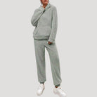 Lumina Wear Alexa cozy hooded two-piece lounge set with flattering fit, soft fabric, and comfortable fit for relaxing at home.