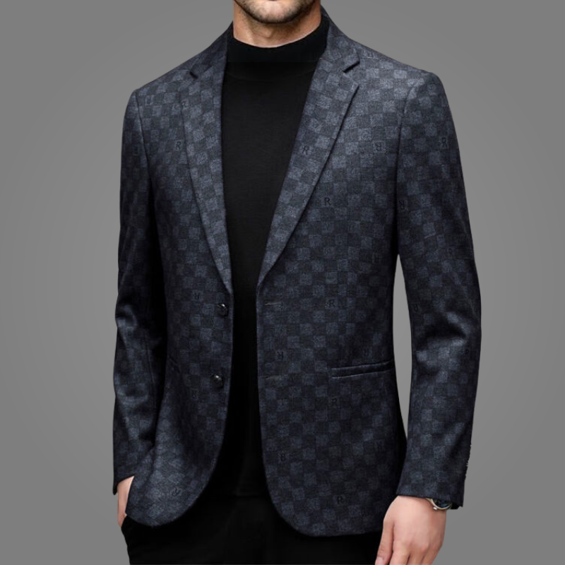 Men's Astaire Lumina Wear slim fit textured check evening blazer with soft lining, tailored for a sophisticated look