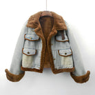 Vintage tailored denim coat with multi pockets, Lumina Wear Beverly jacket, stylish and versatile outerwear for casual or layered looks.