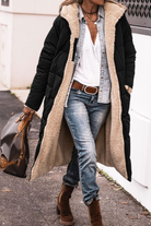 Lumina Wear Carina reversible long winter coat for women, stylish and warm with cozy insulated lining, perfect for cold weather.