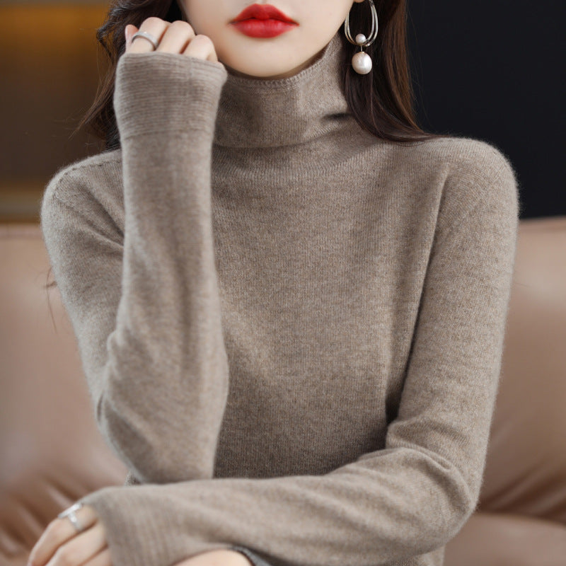 Lumina Wear Chloé glamorous wool blend turtleneck sweater with soft comfort, shown in a cozy knit with a snug fit.