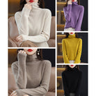 Lumina Wear Chloé wool blend turtleneck sweater with soft, cozy fabric, shown in a stylish fit and elegant design.