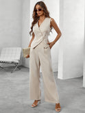 Daisy Lumina Wear tailored spring vest and pant suit with button details, stylish and elegant for professional or casual wear.