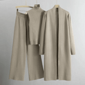Lightweight spring pant set by Lumina Wear featuring tailored fit and coordinated style in a fresh, spring-ready design.