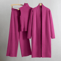 Lightweight spring pant set by Lumina Wear featuring tailored design and coordinated style, shown in a stylish, comfortable fit.