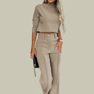 Lumina Wear Ella chic cropped top and tailored trousers two-piece set, stylish outfit for modern fashion.