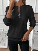 Elegant women's Lumina Wear Freya half-zip top with polished fit and stylish design, suitable for casual or office wear.