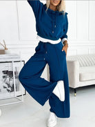 Lumina Wear Gabrielle relaxed fit casual two-piece set with modern silhouette, featuring comfortable fabric and stylish design.