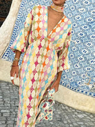 Colorful relaxed fit two-piece casual set by Lumina Wear featuring a stylish top and matching pants in vibrant shades.