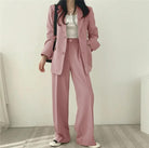Lumina Wear Hailey tailored blazer and high-waisted trousers suit set, stylish formal women’s suit in a professional fit.
