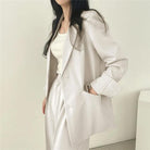Lumina Wear Hailey tailored blazer and high-waisted trousers suit set, stylish professional outfit for women.