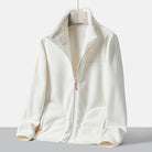 Lumina Wear Haven men's fleece jacket with plush warmth and standing collar, ideal for cold weather outdoor wear.