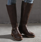 Isabella | Chic Black Knee High Boots with Buckle Strap - Lumina 1