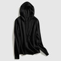 Lumina Wear Isabella cozy hooded thick knit sweater with loose fit, shown in a soft, chunky fabric and relaxed style.