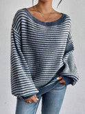 Lumina Wear Isabella cozy oversized knit sweater with lantern sleeves, soft texture and relaxed fit, stylish for casual wear.