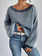 Lumina Wear Isabella cozy oversized women's knit sweater with lantern sleeves, soft and warm with a relaxed fit.