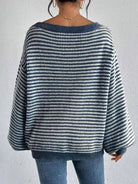 Lumina Wear Isabella cozy oversized knit sweater with lantern sleeves, soft fabric, and relaxed fit for women.