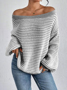 Lumina Wear Isabella oversized knit sweater for women with lantern sleeves, cozy and stylish for casual wear.