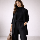 Lumina Wear Isabella cozy ribbed knit loungewear set with relaxed fit, featuring a soft, comfortable design for casual wear.