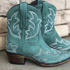 Isabella | Embroidered Western Mid Calf Leather Boots with Block Heel - Lumina 2