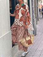 Isabella | Floral Polka-Dot Blouse with High-Waisted Trousers - Lumina 0