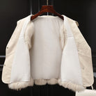 Lumina Wear Isabella fluffy lapel collar waist tie vest with faux fur trim, showcasing a stylish and cozy sleeveless outerwear piece.