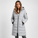 Lightweight quilted hooded puffer jacket with fitted silhouette from Lumina Wear, featuring a sleek design and cozy insulation.