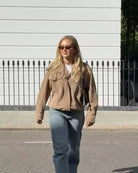 Isabella | Oversized Boxy Fit Utility Jacket with Stand Collar - Lumina 4