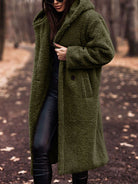 Lumina Wear Isabella oversized plush teddy fleece winter coat with notched lapel, cozy and stylish for women.