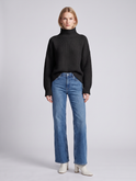Lumina Wear Isabella oversized textured waffle-knit turtleneck sweater in neutral color, cozy and stylish for fall and winter.