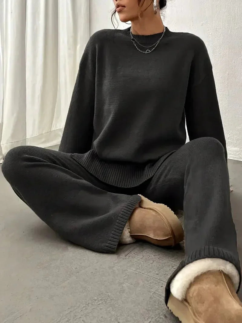 Relaxed fit two-piece matching outfit by Lumina Wear featuring coordinated style and comfortable fabric, shown on a model.