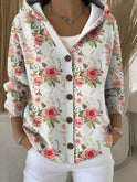 Black ribbed cardigan sweater with button front from Lumina Wear, featuring a stylish and cozy design.