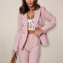 Isabella Lumina Wear tailored blazer and matching suit set featuring modern elegance, styled on a model with neutral background.