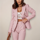 Isabella Lumina Wear tailored blazer and matching suit pants set with sleek modern design, perfect for professional or formal occasions.