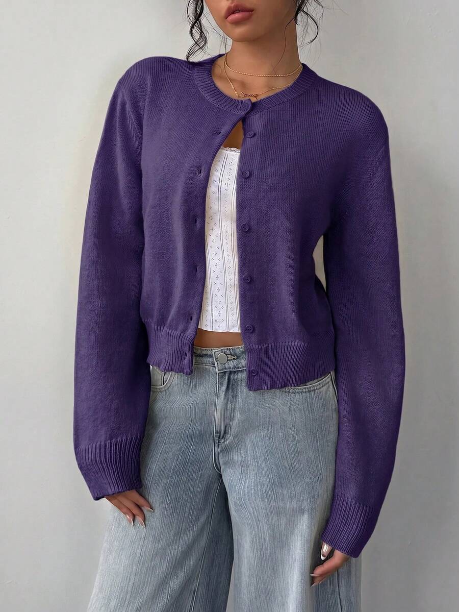 Lumina Wear Isabella soft knit cropped cardigan for women with relaxed fit and ribbed trim, shown in a cozy, stylish design.