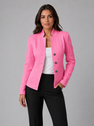 Lumina Wear Isabella women's cable knit blazer with a tailored fit and streamlined silhouette, shown on a neutral background.