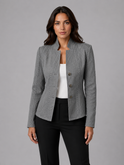 Isabella Lumina Wear tailored cable knit blazer with streamlined silhouette, featuring a classic fit and textured knit fabric.