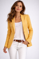 Lumina Wear women's Isabella tailored slim fit blazer with notched lapels, stylish and fitted for a polished look.