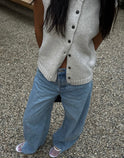 Kylie Lumina Wear relaxed knitted vest with button-front and rolled-edge detail, casual sleeveless vest for layered outfits