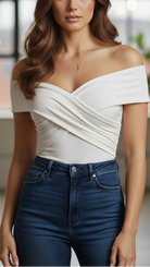 Luna | Sleeveless V-Neck Pleated Blouse - Lumina - Lumina Vancouver