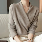 Lightweight knit top for women by Lumina Wear featuring a wrap neck and stylish design, perfect for casual or chic outfits.