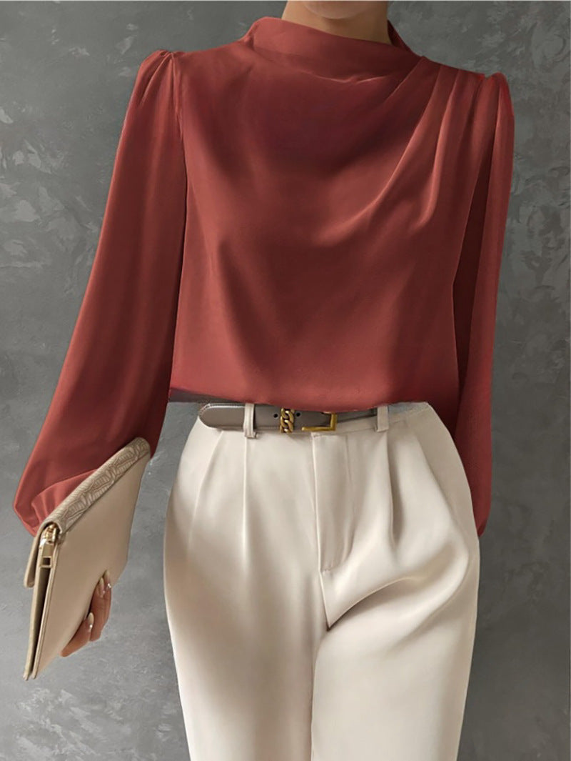 Lumina Wear Madison relaxed fit blouse featuring elegant design and timeless style, shown in a natural fabric and color.