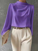 Lumina Wear Madison relaxed fit blouse with elegant style, featuring timeless appeal and soft fabric, perfect for casual or office wear.