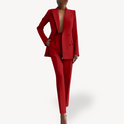 Lumina Wear Madison tailored blazer and pants suit with clean lines and a comfortable fit, styled for a polished professional look.
