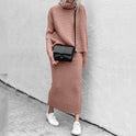 Lumina Wear Natalie relaxed knit pullover and ribbed skirt set, featuring cozy fabric and stylish fit in soft neutral tones.