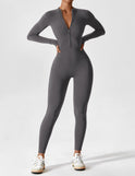 Lumina Wear Penelope sleek fitted two-piece dress with zip detail, showcasing a stylish, modern design on a model.
