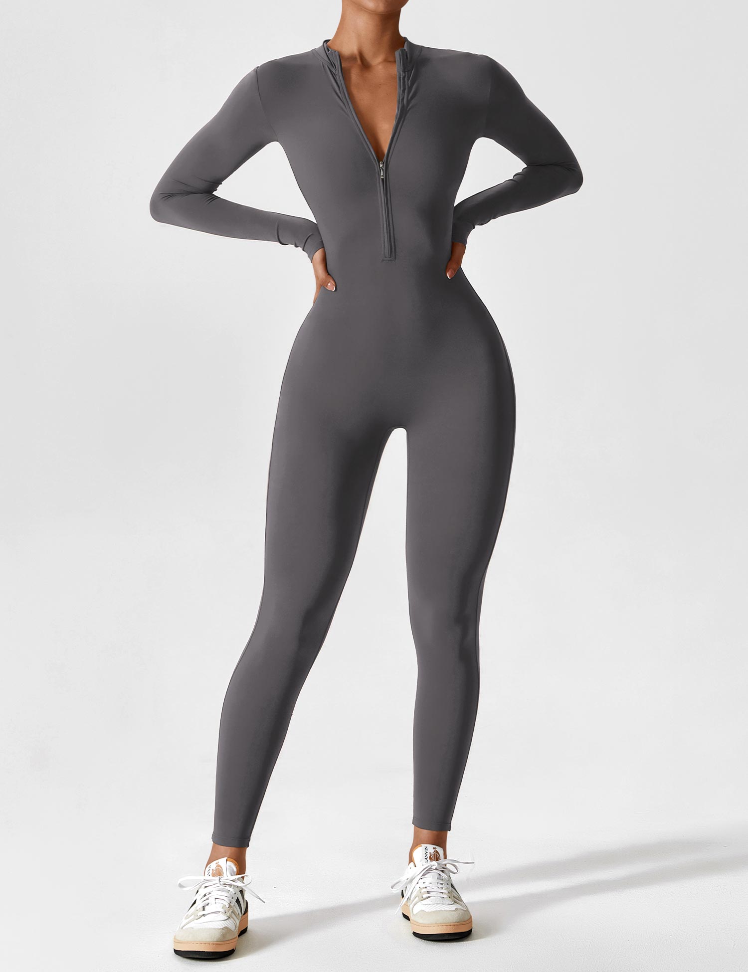 Lumina Wear Penelope sleek fitted two-piece dress set with zip detail, featuring a modern, stylish design for women.