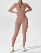 Lumina Wear Penelope sleek fitted two-piece dress set with zip detail, featuring a stylish and modern design.