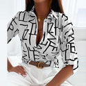 Peyton bold patterned relaxed fit blouse for women by Lumina Wear, featuring vibrant print and comfortable casual style.