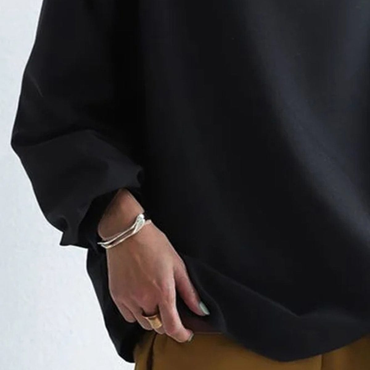 Lumina Wear women's high-neck top named Rachel with long sleeves, featuring a sleek, elegant design in soft fabric.